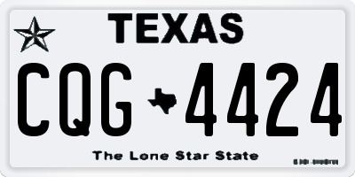 TX license plate CQG4424