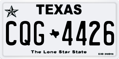 TX license plate CQG4426