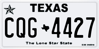TX license plate CQG4427