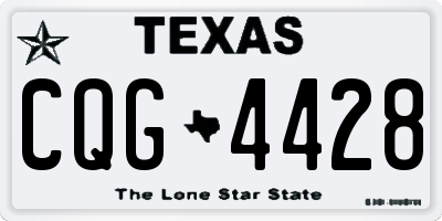 TX license plate CQG4428
