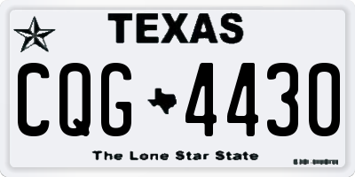 TX license plate CQG4430