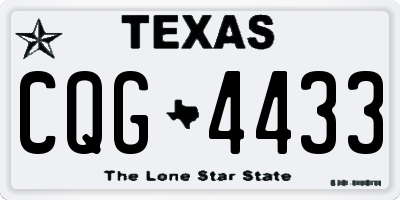 TX license plate CQG4433