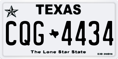 TX license plate CQG4434