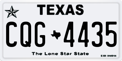 TX license plate CQG4435