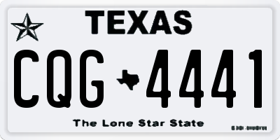 TX license plate CQG4441
