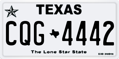 TX license plate CQG4442