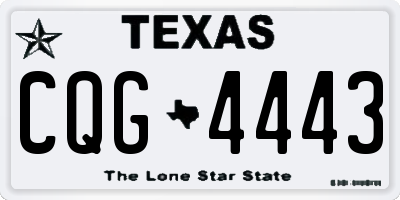 TX license plate CQG4443