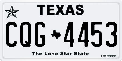 TX license plate CQG4453