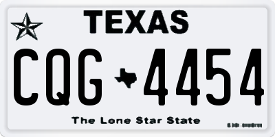 TX license plate CQG4454