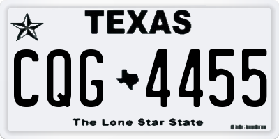 TX license plate CQG4455