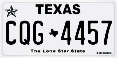TX license plate CQG4457