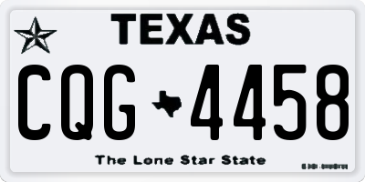 TX license plate CQG4458