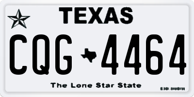 TX license plate CQG4464