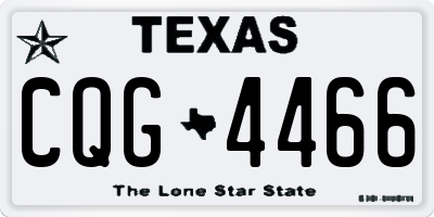 TX license plate CQG4466