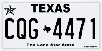 TX license plate CQG4471
