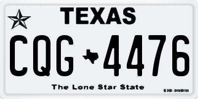 TX license plate CQG4476