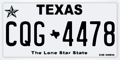 TX license plate CQG4478