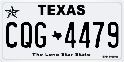 TX license plate CQG4479