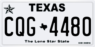 TX license plate CQG4480