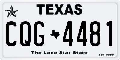 TX license plate CQG4481