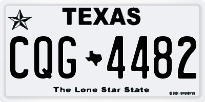 TX license plate CQG4482
