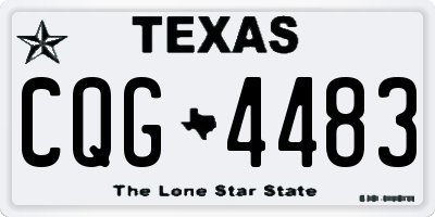 TX license plate CQG4483