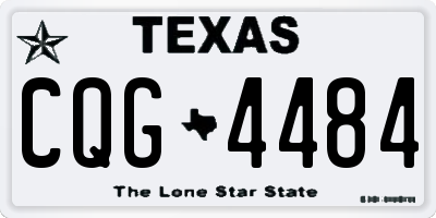 TX license plate CQG4484