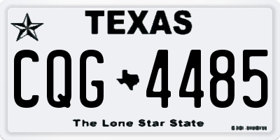 TX license plate CQG4485