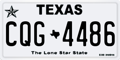 TX license plate CQG4486