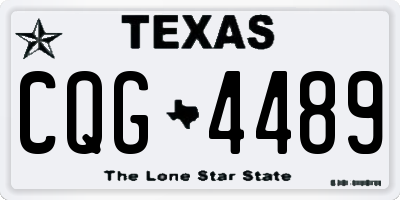 TX license plate CQG4489