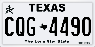 TX license plate CQG4490