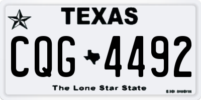 TX license plate CQG4492