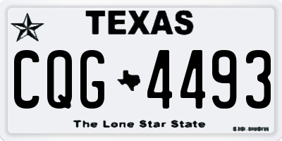 TX license plate CQG4493