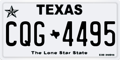 TX license plate CQG4495