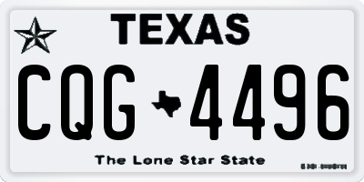 TX license plate CQG4496