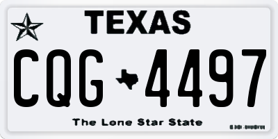 TX license plate CQG4497