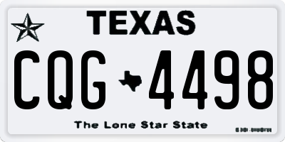 TX license plate CQG4498