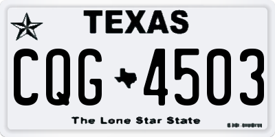 TX license plate CQG4503