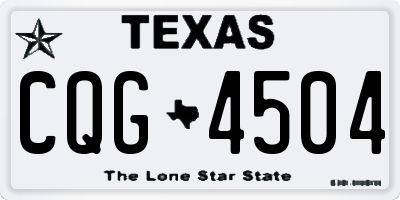 TX license plate CQG4504