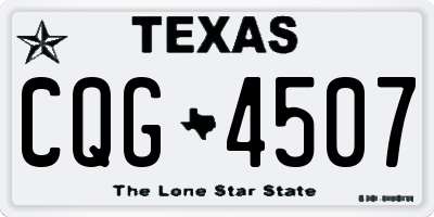 TX license plate CQG4507