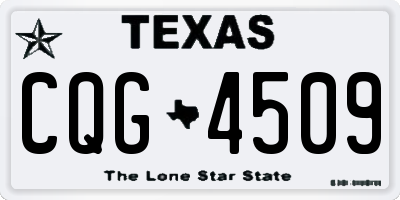 TX license plate CQG4509