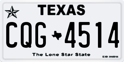 TX license plate CQG4514