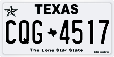 TX license plate CQG4517