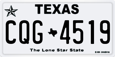 TX license plate CQG4519