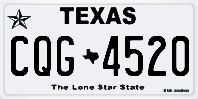 TX license plate CQG4520