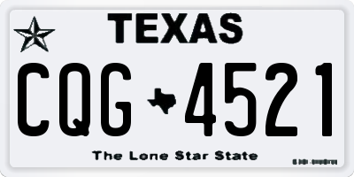 TX license plate CQG4521