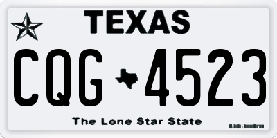TX license plate CQG4523