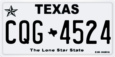 TX license plate CQG4524
