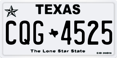 TX license plate CQG4525