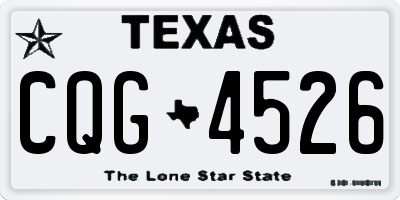 TX license plate CQG4526